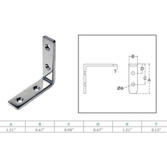 T316 Stainless Steel Rectangle Angle Plate Marine Boat Rigging Lifting Hardware