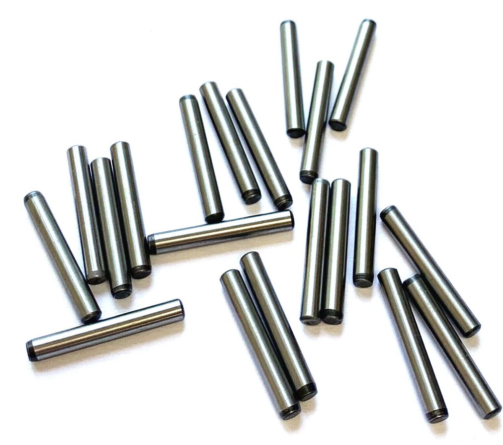 1/8 x 1″ DOWEL PINS – SET OF 20 – HEAT TREATED ALLOY STEEL – BRIGHT FINISH