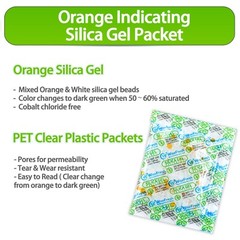 10 Gram Food Safe Desiccant Pack, Indicating Silica Gel Packet Moisture Absorber