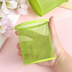 Pen Holder Cup for Desk, Wire Mesh Pencil Cup Holder, Green | Pen Cup for Desk