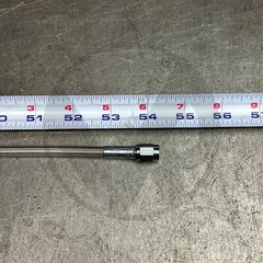 54″ Stainless Steel Braided Hydraulic Line (-3AN 90 Degree to -3AN Straight)