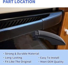 2 PACK of WB07X10034 for GE Range Oven Door Handle Black End Cap