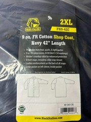 REVCO Black Stallion FN9-42C 9 oz. 42″ Navy Flame Resistant Cotton Shop Coat