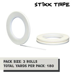 Stikk Painters Tape – 3pk White Painter Tape – 1/4 inch x 60 yards – Paint Ta…