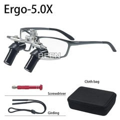 48° Ergo Dental Loupes 4X 5X 6X Magnifier Glass Adjustable