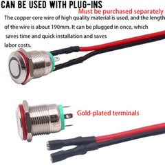 12mm Metal Push Button Switches Latching Momentary ON/OFF Illuminated Waterproof