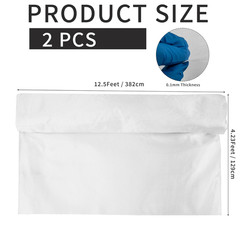 2 Pack 6 oz Fiberglass Cloth, 12 Feet x 50 Inches Woven E-Glass Plain Weave Fabr