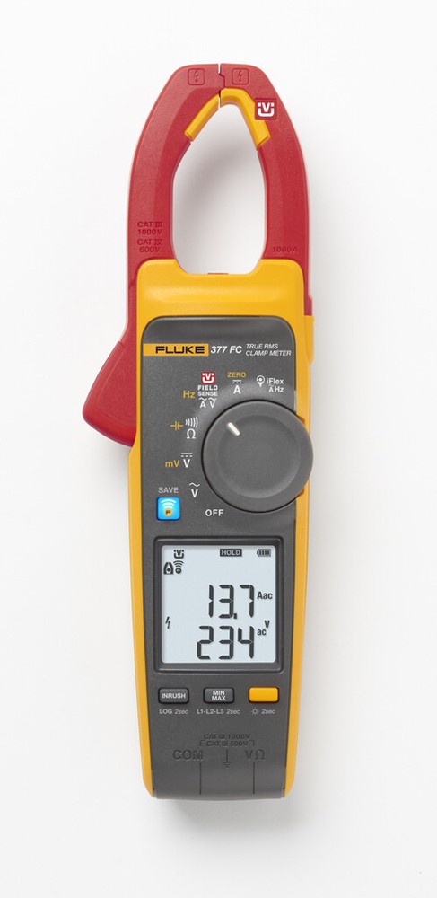 Fluke 377 FC Non-Contact Voltage True-RMS AC/DC Clamp Meter with iFlex