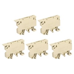 10Pcs DIN Rail Mount Fuse Holder Terminal Blocks Screw Type Yellow ASK1/EN
