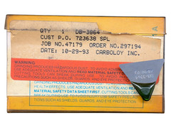 (1 Pcs) Carboloy DB-3864 CBN Inserts