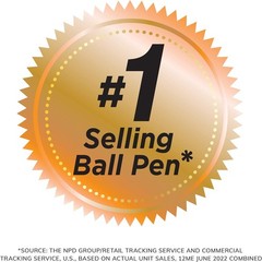 10-Count Pack BIC Round Stic Xtra Life Blue Ballpoint Pens, Medium Point (1.0mm)