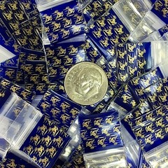 BaggiesSince1987- MINI ZipSeal DESIGNBAGS 1000PCS GREEN STAR SILVER, 👀Details🔽