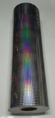 Silver 1/4 inch Holographic Mosaic Prism Sign Plotter Vinyl Film