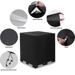 210D Zipper IBC Tote Cover，black green oxford cloth material for 275 gallon