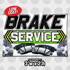 2′ x 3′ Brake Service Auto Repair Outdoor Indoor Wall Banner Open Sign Tire Shop