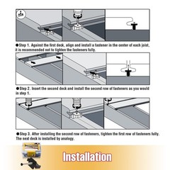 Hidden Deck Fasteners for Composite Decking Board, Universal Hidden Fasteners…