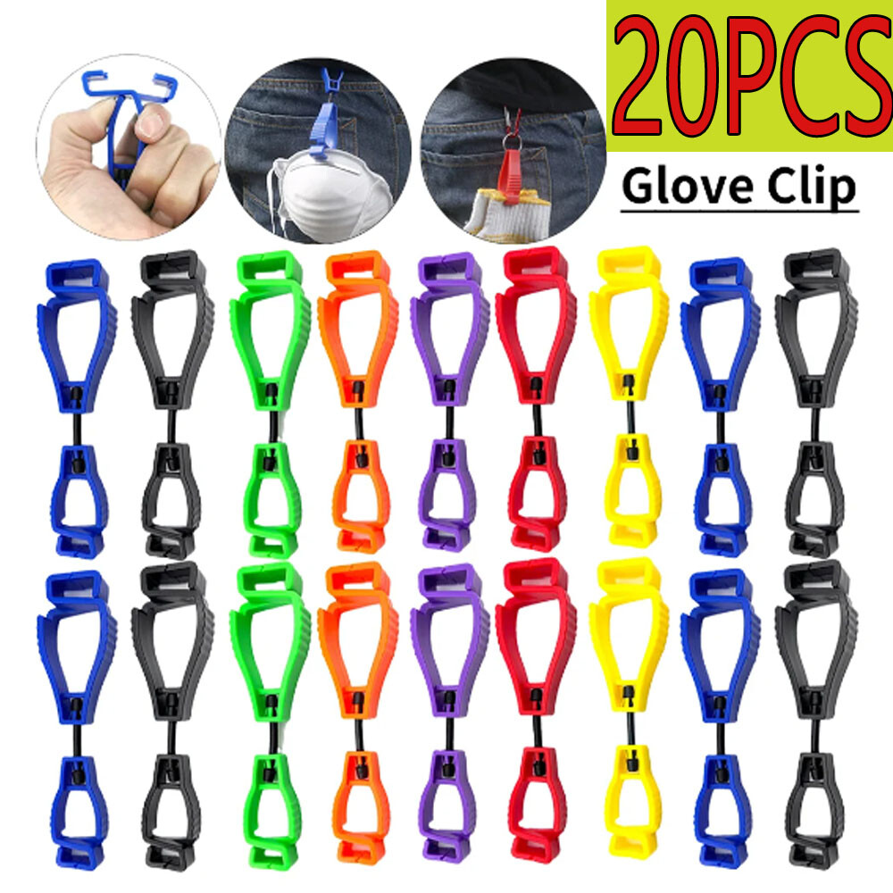 20pcs Glove Clip Hanger Safety Glove Holder Gloves Clip Hanger Belt Pants Tool