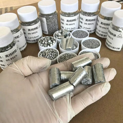 99.995% Zinc Metal Pellets 0.8-12mm Anode Electroplating High Purity Zn 1kg-50g