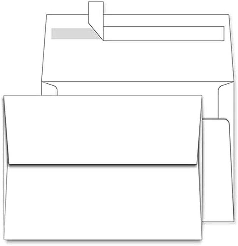 5×7 envelopes for invitaions 50 Pack A7 White Envelopes Quick Self Seal,for 5×7