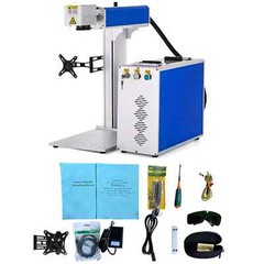 🔥VEVOR 20W 30W 50W Raycus Fiber Laser Metal Marking Machine Rotary Axis