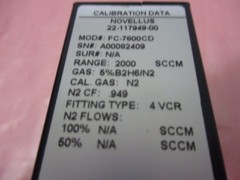 Aera FC-7800CD Mass Flow Controller, MFC, 5H6/N2, 2 SLM, 421448