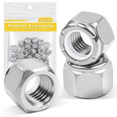 50Pc Stainless Steel Hex Lock Nuts 5/16″-18 – Nylon Insert for Secure Fastening