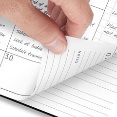 2026 Planner, Weekly & Monthly, 7″ x 8.75″, Medium, Contemporary Lite, Black