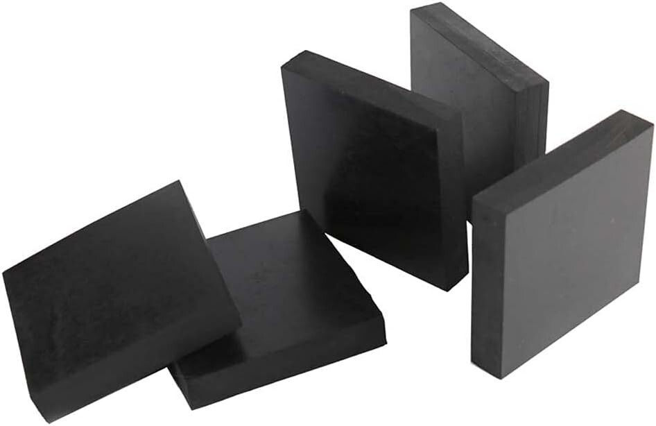 Neoprene Rubber Sheet Solid 1/2″ Thick x 3″ Square – Spacer Pad 60 Duro Std