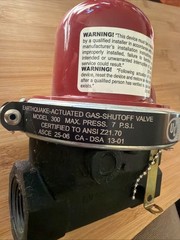 Earthquake Gas Shut-Off- 3/4″ 7PSI Pacific Seismic Products- 30 Year Warranty