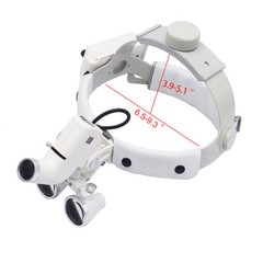3.5X-R AZDENT Dental Surgical Headband Binocular Loupes LED Head Light DY-106