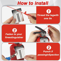 25 Sets 2026–2029 Fire Extinguisher Tags Aluminum Metal Inspection Record Tags 2