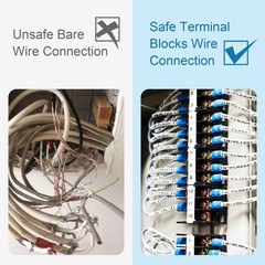 Terminal Block,2 Pack 2 Circuits 2030A 200v450v Dual Row Screw Terminals Stri…