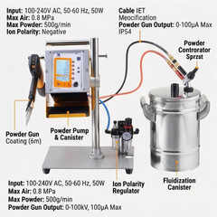 Electrostatic Powder Coating Machine Powder Coating Kits with Spraying Gun