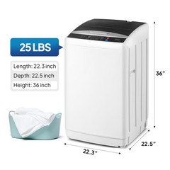 Rovsun 25Lbs Portable Washing Machine Full-Automatic Electric Laundry Machine