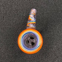 18mm 3-Hole Glass Slide Bowl with Horn Handle