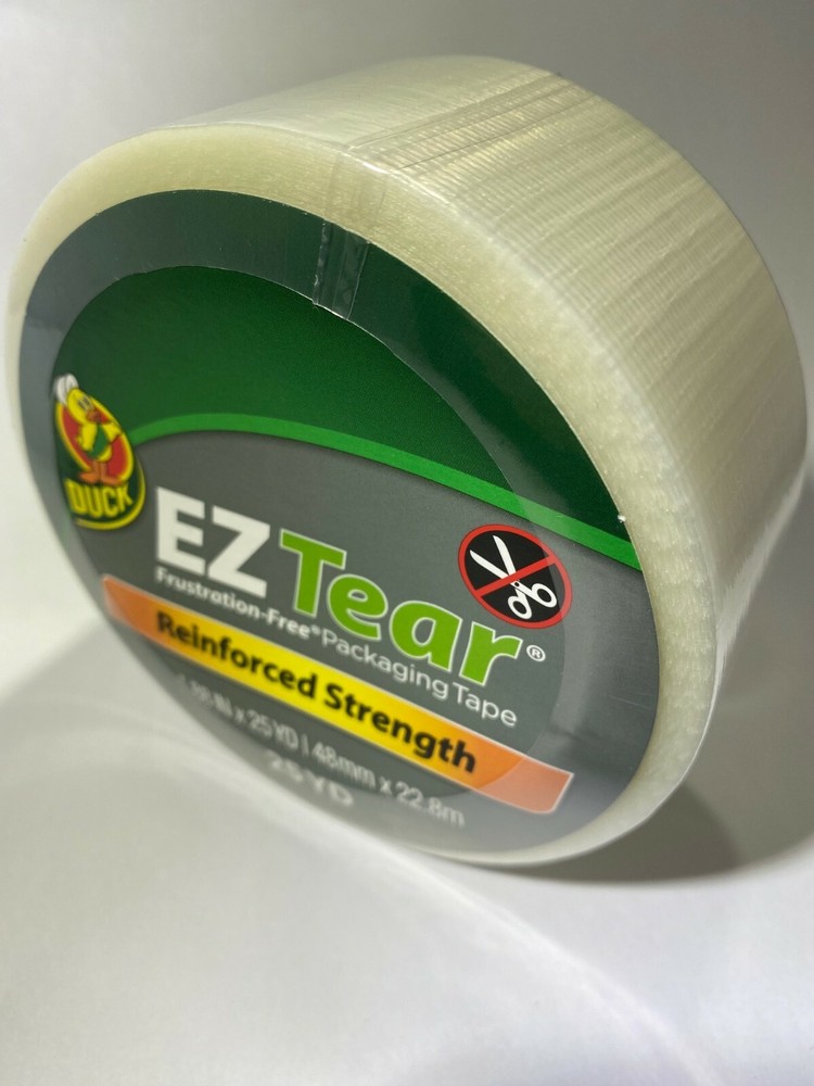 Duck # 242708 EZ Tear Reinforced Clear Packing Tape -1.88 in. x 25 yd.