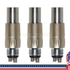 1-10 PCS NSK Style Dental LED Fiber Optic 6 Hole Quick Coupler Coupling