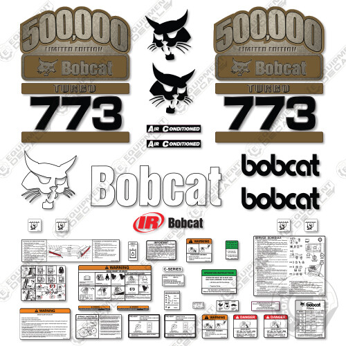 Fits Bobcat 773 Decal Kit Gold 500,000 Edition Skid Steer – 7 YEAR 3M VINYL!