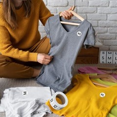 3500 PCS Clothing Size Stickers Label Self Adhesive (XS, S, M, L, XL, XXL, XXXL)