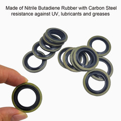 130Pcs Self-Centered Bonded Seal Oil Washers Gasket Assortment Kit for Plumbing,