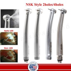 NSK Style Dental (Fiber Optic LED E-generator) High Speed Handpiece 2/4 Holes US