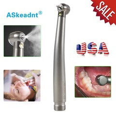 Pieza de mano alta velocidad fibra óptica LED dental E-generator 2 Hole Turbine