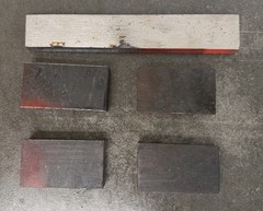 4140 Alloy Steel Bar Lot – Round/Flat/Cutoff Pieces – 5 Pieces – 6.85 LBS