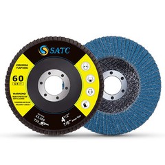 SATC 20x 4.5″ 4-1/2 Flap Disc 40 60 80 120 Grit Angle Grinder Sanding Grinding