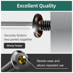 20Pcs 1/4-20 x 2 Flat Head Socket Head Screws 304 Stainless Steel Furniture B