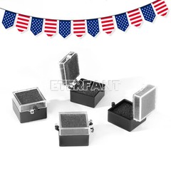 1000pcs Dental Lab Crown/Veneer/Bridge Boxes- 1”-Clear Top with Sponge Fillers
