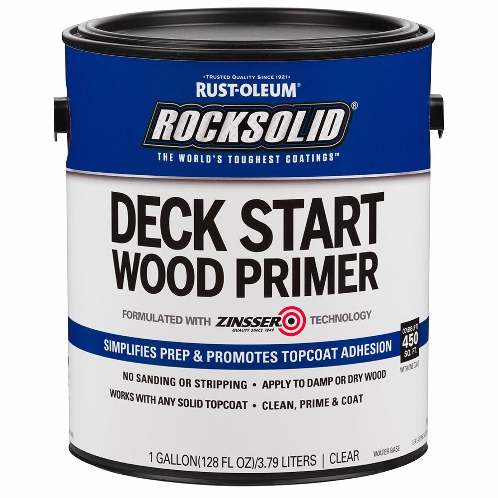 Rust-Oleum Rocksolid Deck Start Wood Primer CLEAR Gallon 312283 BRAND NEW
