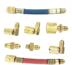 Universal A/C Automotive Air Conditioning Flushing Adapter Kit 8pcs.