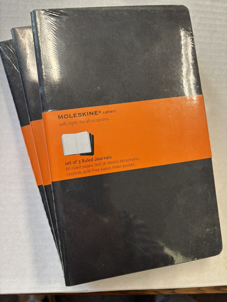 Moleskine Cahiers (3) Sets of 3 Ruled Journals 80 Ruled Pages 8.5 x 5.25