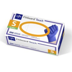Medline FitGuard Touch Nitrile Exam Gloves, 300 Count, Small, Powder Free, Di…